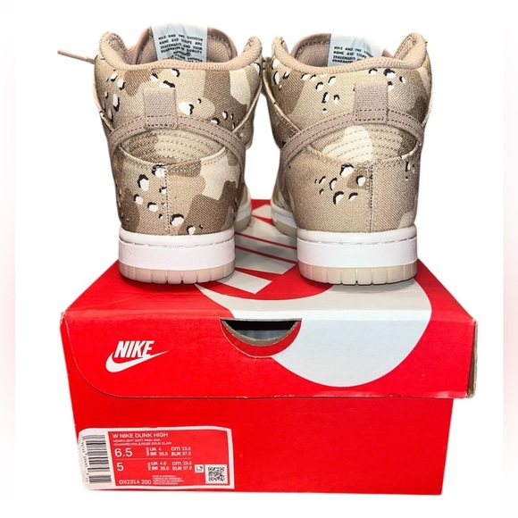 Nike Women's Dunk High Desert Camo DX2314-200 Women’s Size 6.5/Men’s Size 5 - Picture 5 of 14